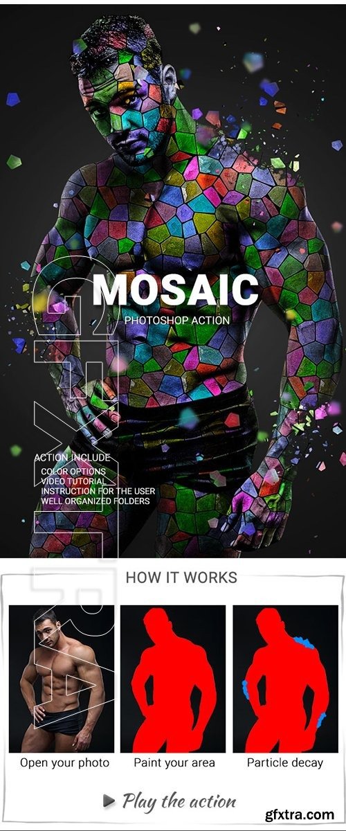 GraphicRiver - Mosaic Photoshop Action 22744500