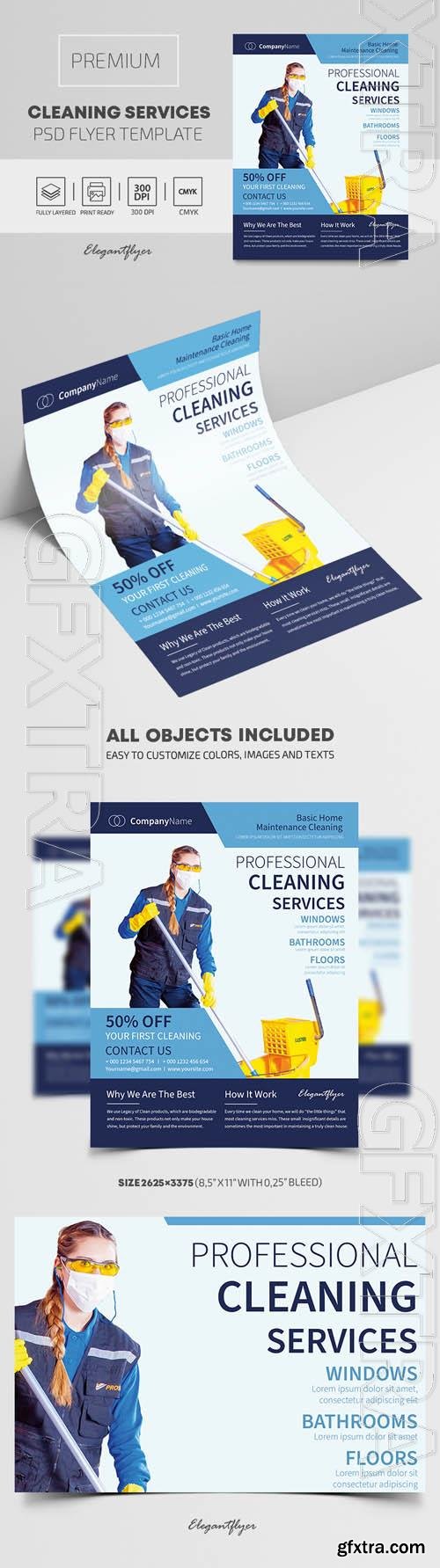 Cleaning Services Premium PSD Flyer Template