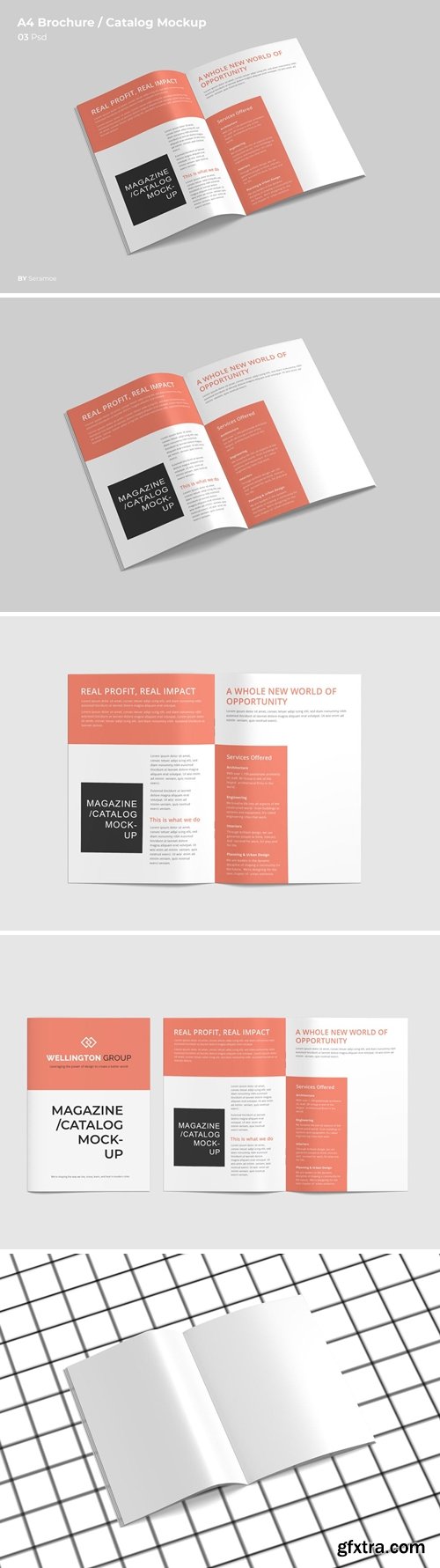 A4 Brochure catalog mockup