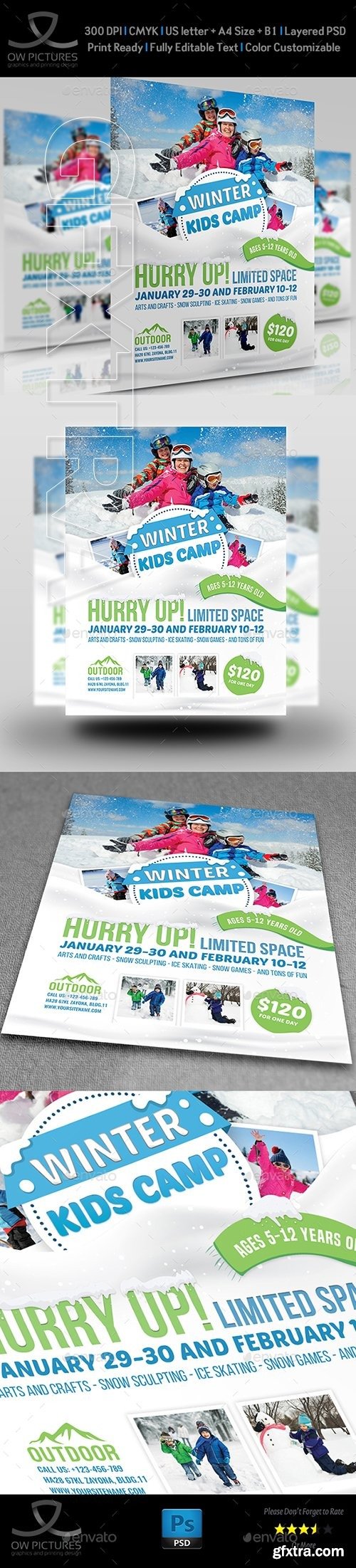 GraphicRiver - Kids Winter Camp Flyer Template 22688369