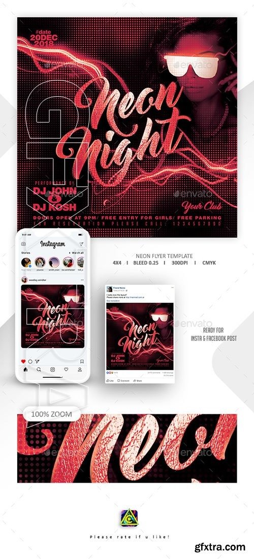 GraphicRiver - Neon Flyer Template 22657962