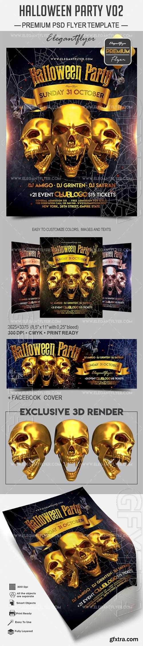 Halloween Party Flyer PSD Template vol 4