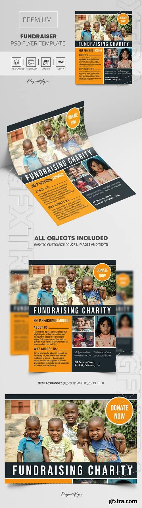 Fundraiser Premium PSD Flyer Template