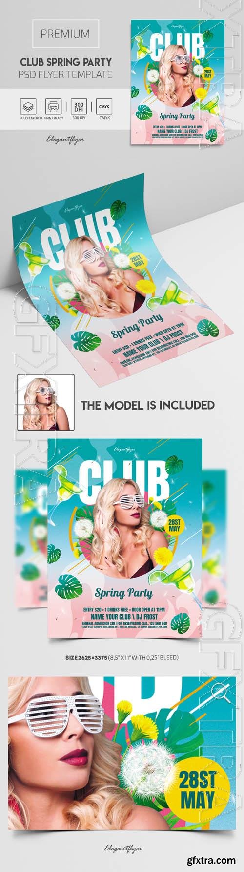 Club Spring Party Flyer PSD Template
