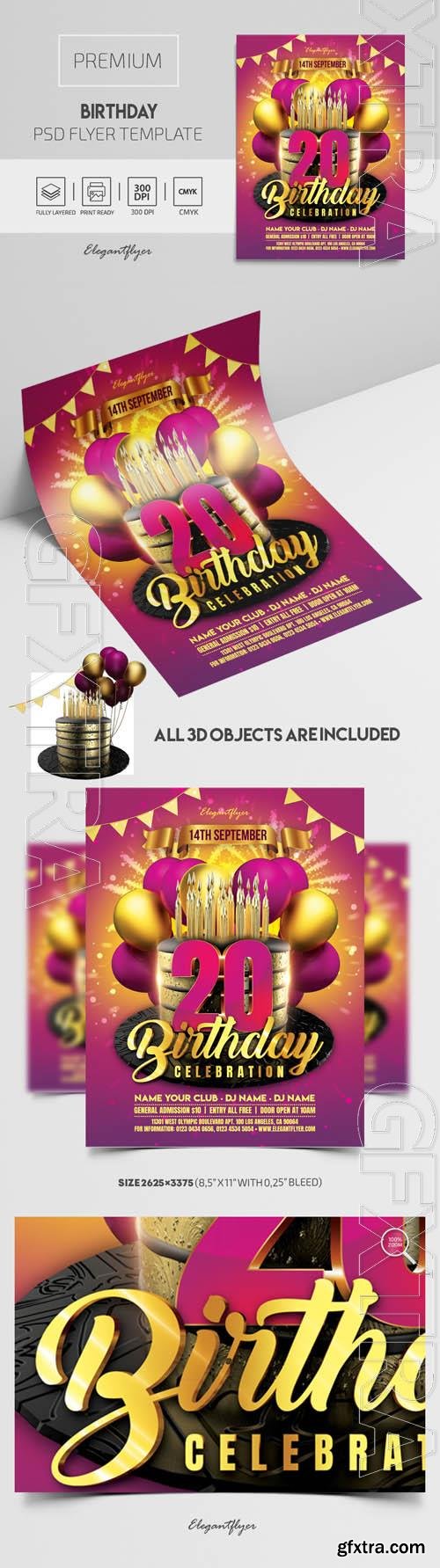 Birthday Premium PSD Flyer Template