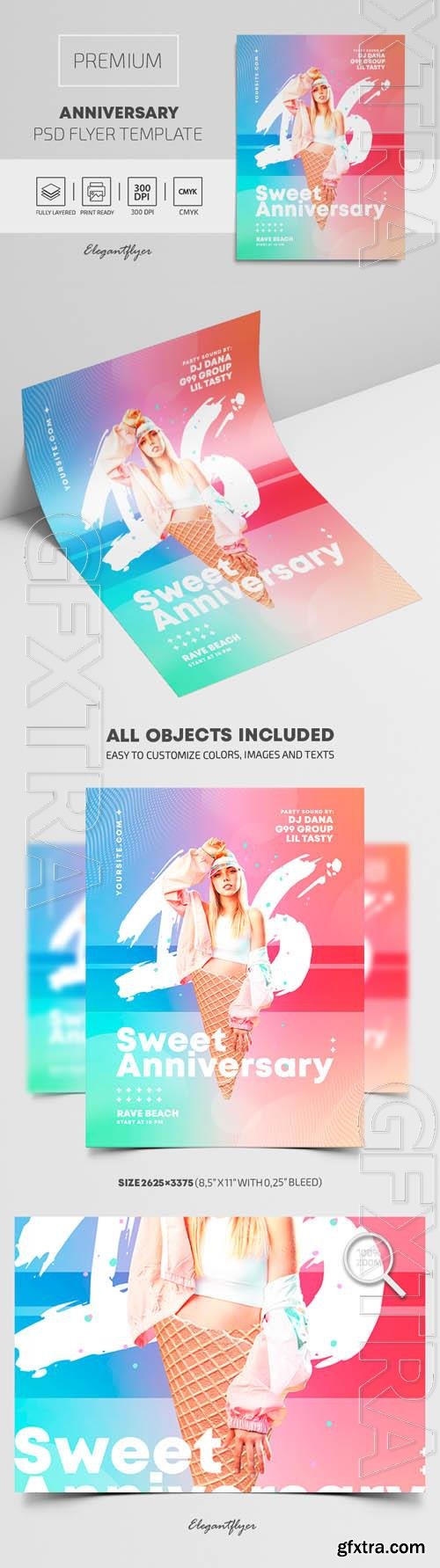 Anniversary Premium PSD Flyer Template