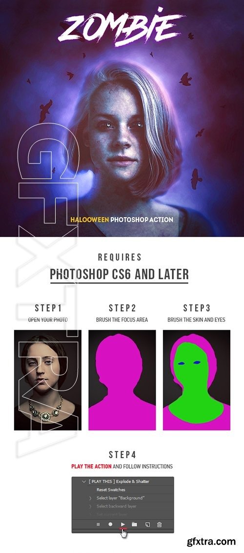 GraphicRiver - Zombie - Halloween Photoshop Action 22645656