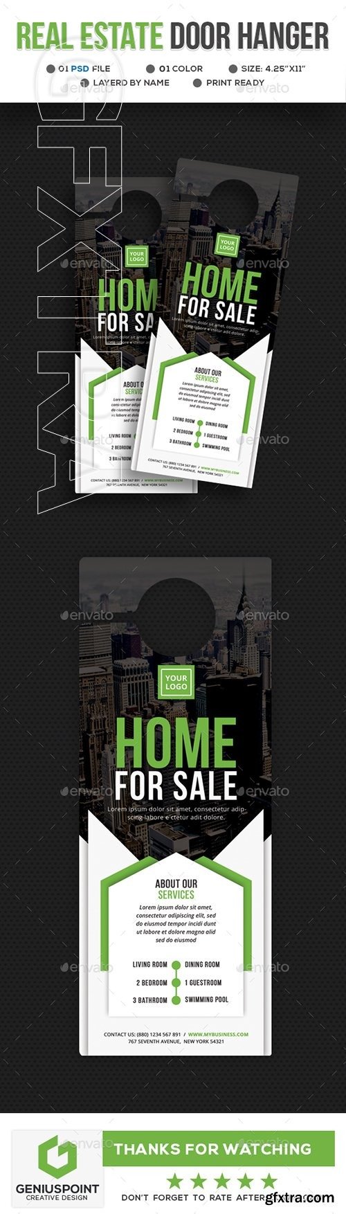 GraphicRiver - Real Estate Door Hanger 22642146