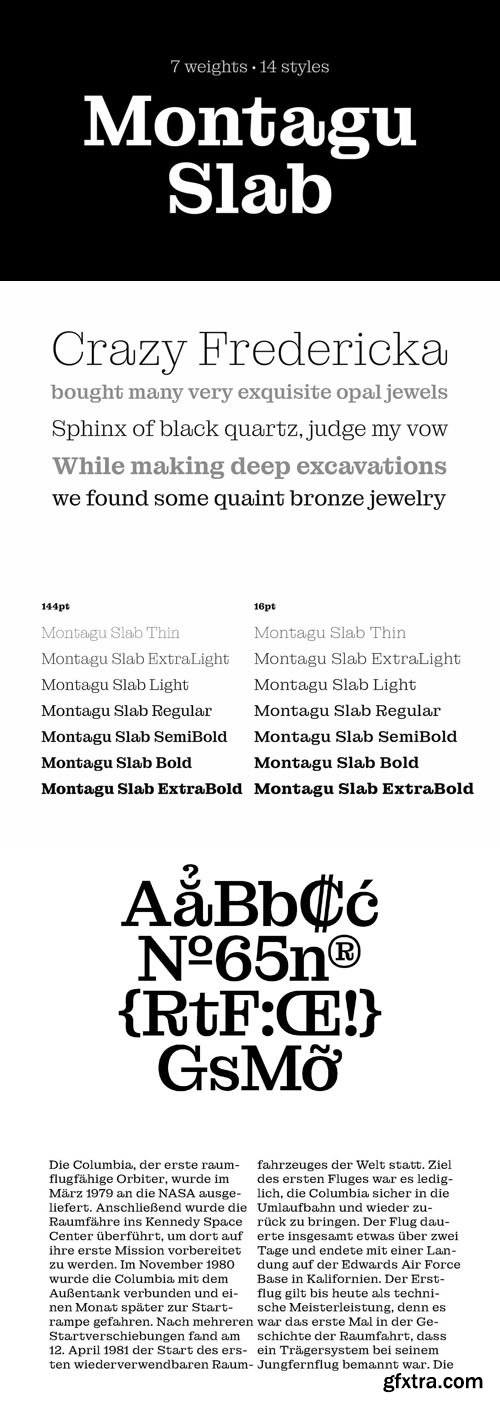 Montagu Slab - Serif Typeface