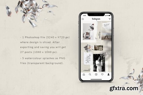 CreativeMarket - Instagram PUZZLE template - Neutral 3932232