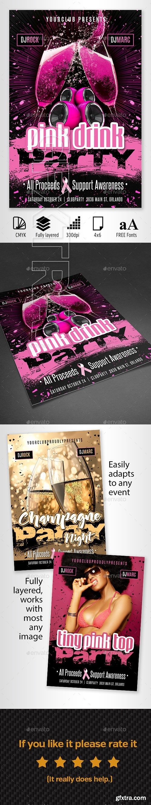 GraphicRiver - Pink Drink flyer 22600284