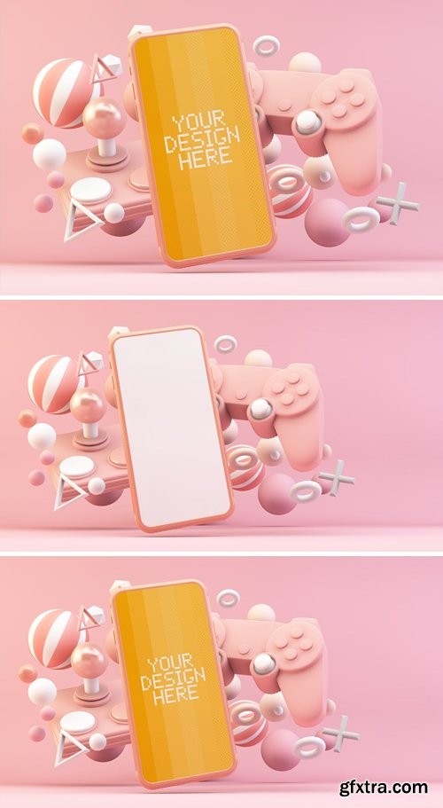 Mobile Pink Videogame Mockup