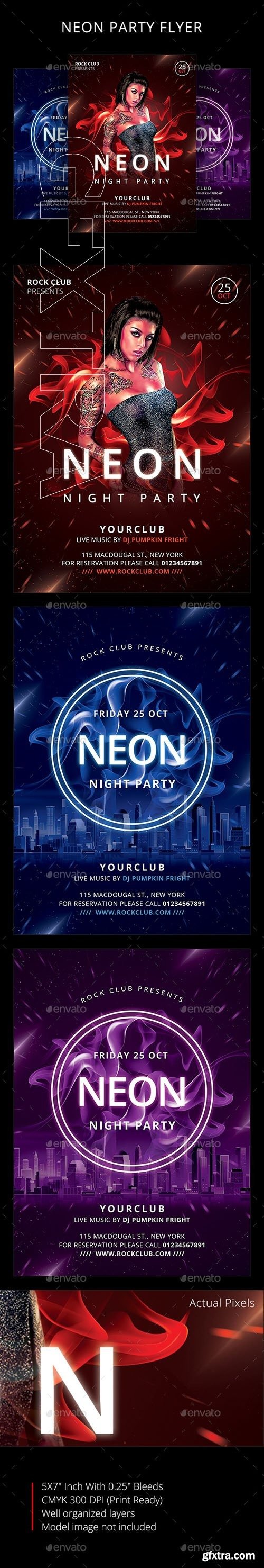 GraphicRiver - Neon Flyer 22588597