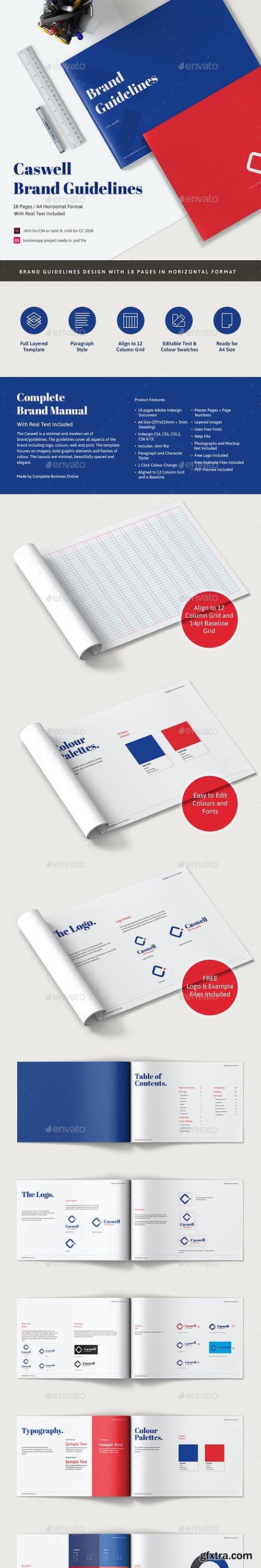 GraphicRiver - Caswell A4 Brand Guidelines Template 22571195