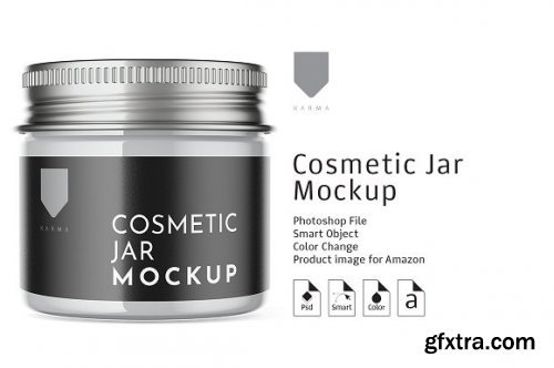 CreativeMarket - Cosmetic Glass Jar Mockup 3