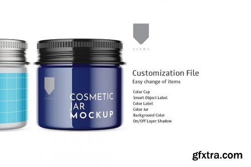 CreativeMarket - Cosmetic Glass Jar Mockup 3