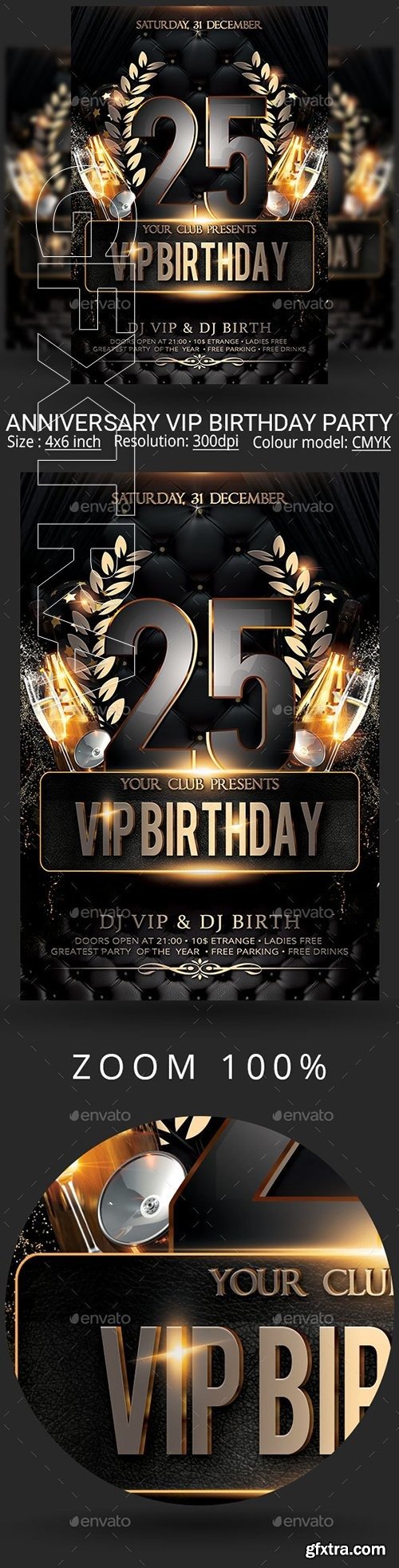 GraphicRiver - Vip Birthday Anniversary Party Flyer 22489680