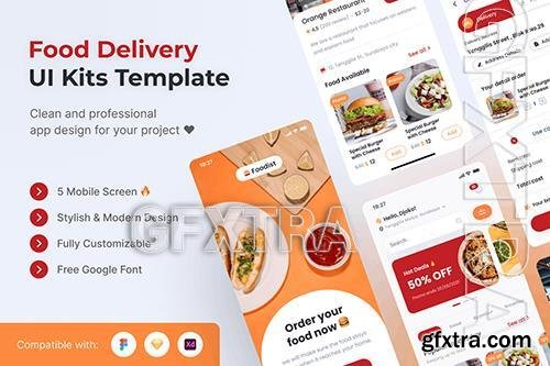 Food Delivery Mobile UI Kits Template UQLKNY7