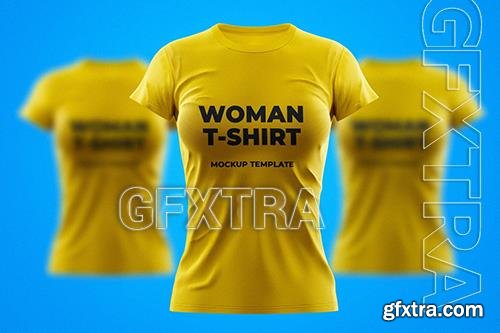 Women Sport T-Shirt Mockup Template 4PPYFA7