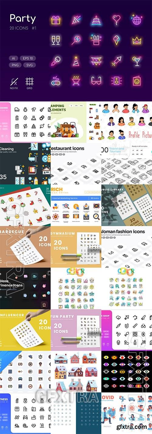 25 Different Vector Icons Bundle 2