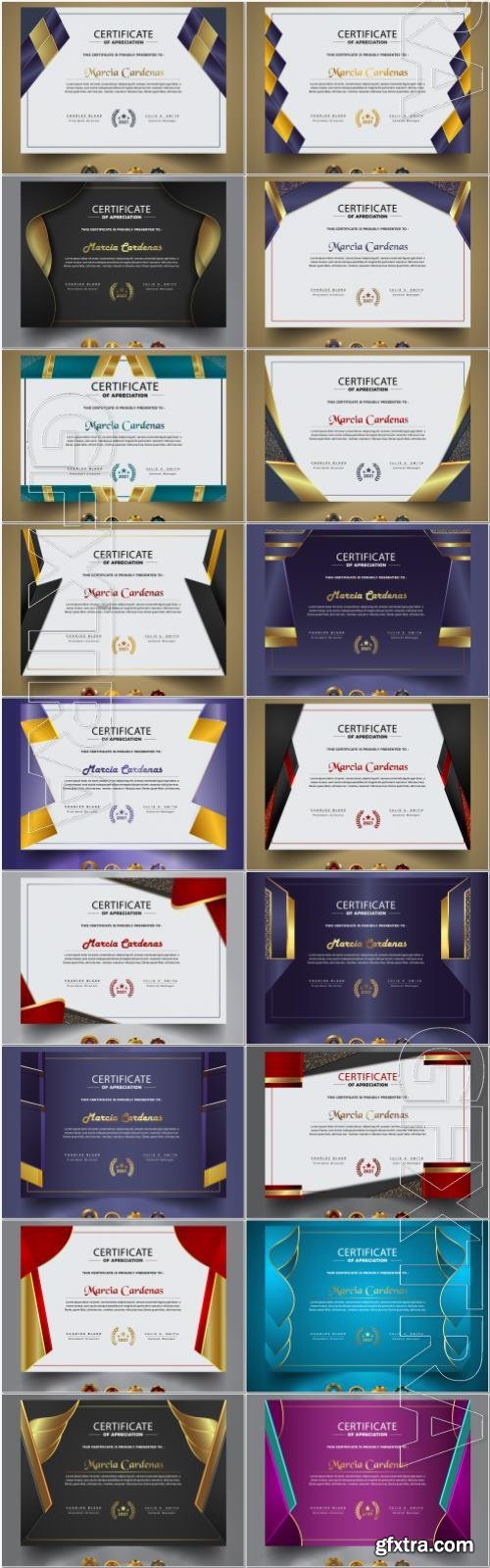 Premium certificate and vector diploma template