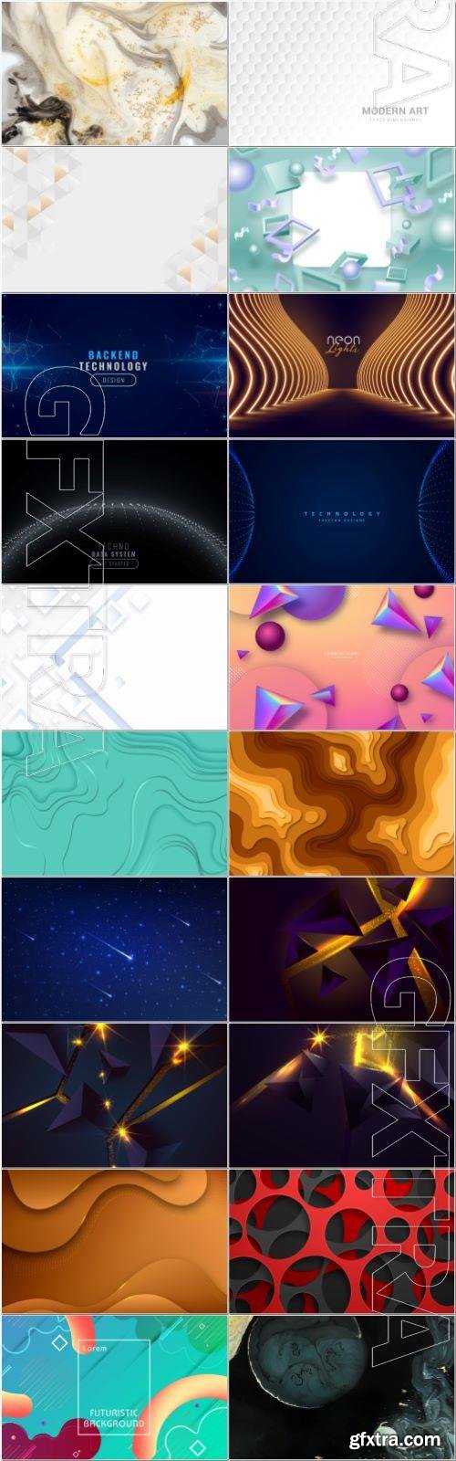 Set abstract vector background design