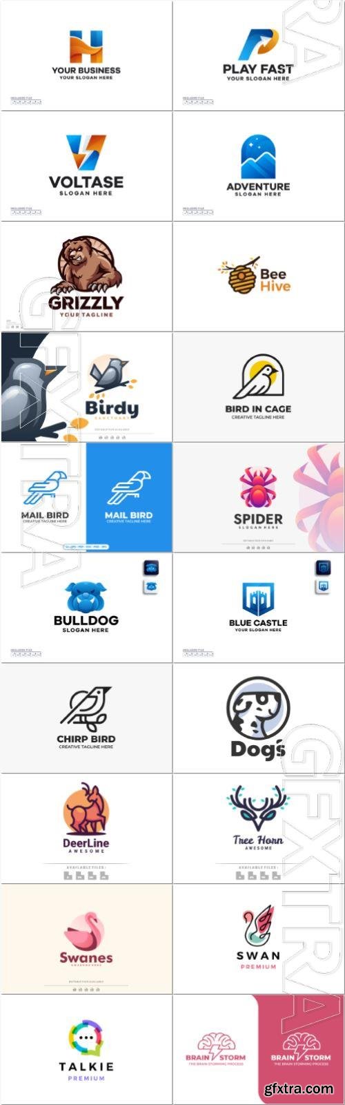 Set mascot logo vector template vol 9