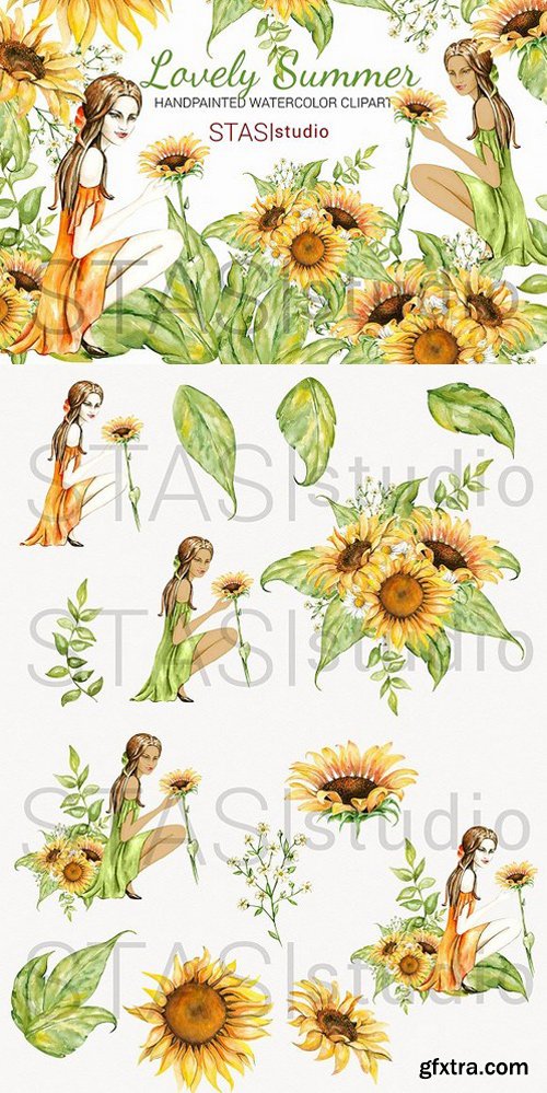 Summer Fashion Girl Clipart