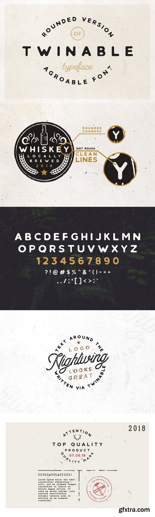 Twinable - Rounded Retro Font