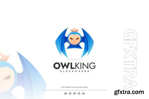 Owl king gradient logo 