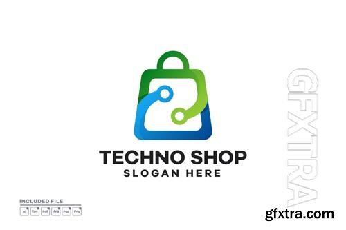 Techno Shop Gradient Logo Design