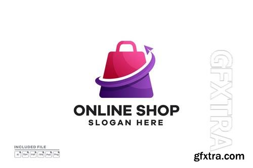 Elements online shop gradient logo design