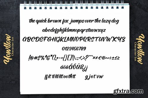 Yowllow Brush Handlettering Script Font