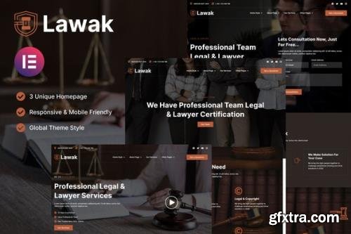 ThemeForest - Lawak v1.0.0 - Legal & Lawyer Services Elementor Template Kit - 33743656