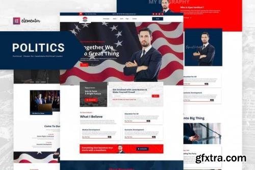 ThemeForest - Politics v1.0.2 - Political Candidate Leader Elementor Template Kit - 33740078