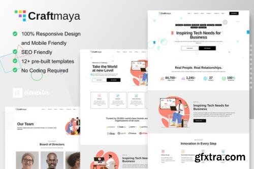 ThemeForest - CraftMaya v1.0.0 - IT Solutions & Services Company Elementor Template Kit - 33770922