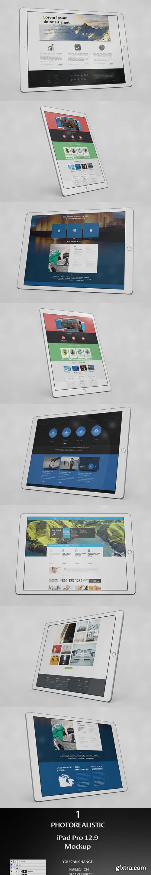 BUNDLE iPad Pro 12.9 Mockup