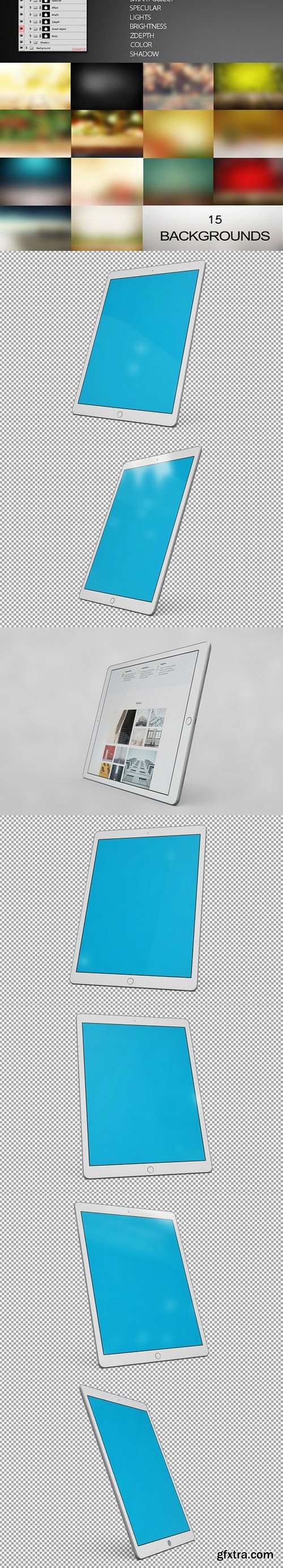 BUNDLE iPad Pro 12.9 Mockup