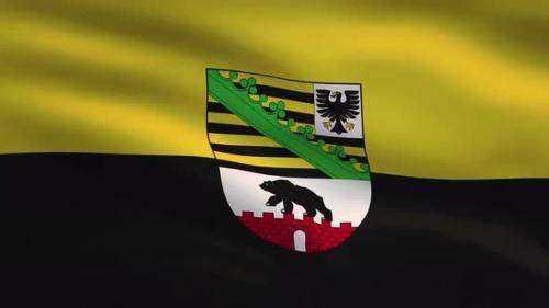 Videohive - German State Flag Saxony Anhalt 4K - 33729983 - 33729983