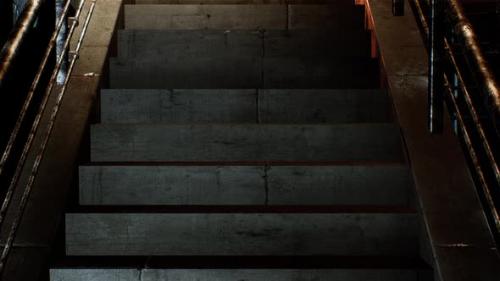 Videohive - Night City Street Stairs - 33730396 - 33730396