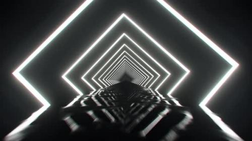 Videohive - Neon White Light Vj Loop Background 4K - 33732542 - 33732542