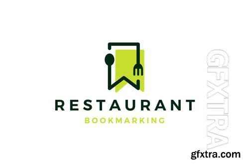 Food Bookmark Logo design template