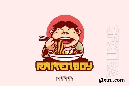 LOGO MASCOT RAMEN BOY design template