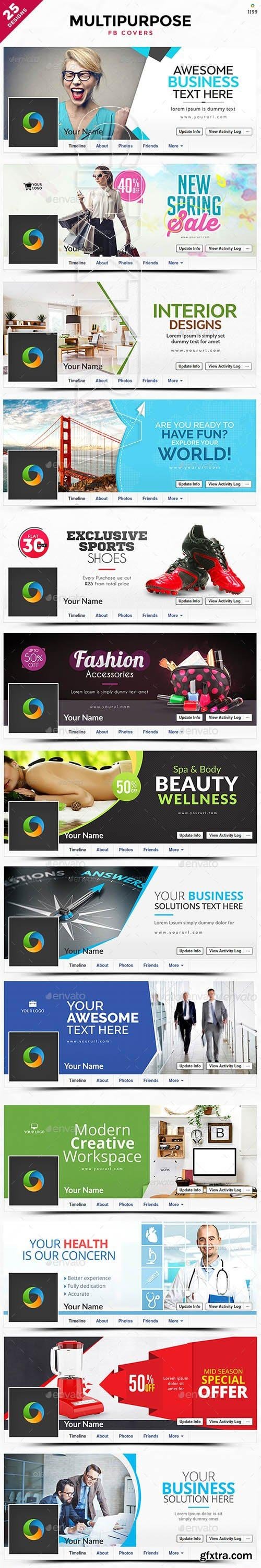 Graphicriver - Multipurpose Facebook Cover Templates - 25 Designs 22106875