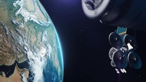 Videohive - a network of satellites orbiting the Earth - 33752914 - 33752914