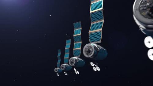 Videohive - network of satellites on the background of space - 33753009 - 33753009