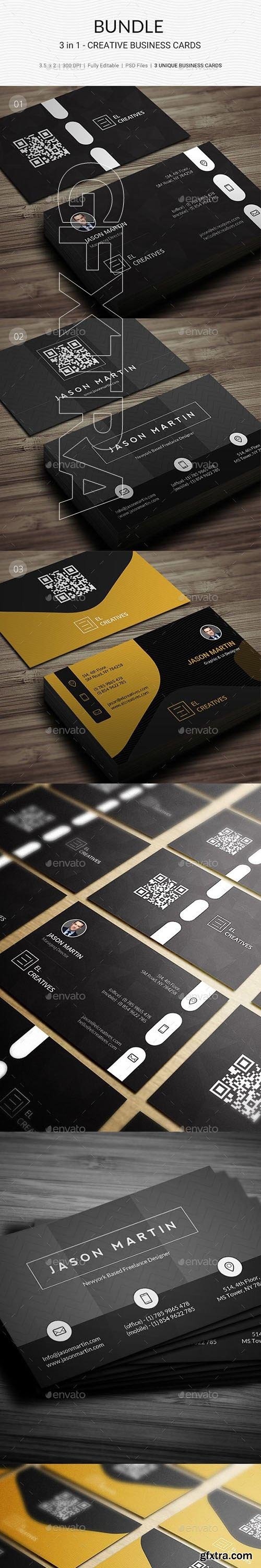 GraphicRiver - Bundle - 3 in 1 - Creative Business Cards - 180 21943110