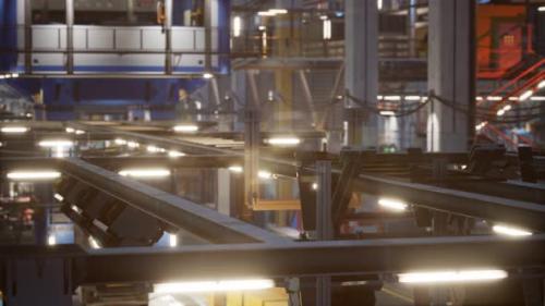 Videohive - Interior of Car Factory with a Production Line - 33769746 - 33769746