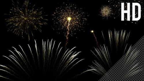 Videohive - Transparent Fireworks Sparkling Rockets - 10 Clips HD - 33770809 - 33770809