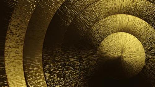 Videohive - The texture of golden metal discs rotate. - 33776004 - 33776004